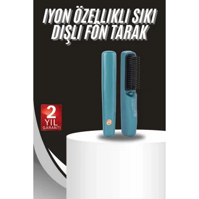 BUĞZ Sıkı Dişli Fön Tarak İyon Özelliği Saç Düzleştirici Tarak