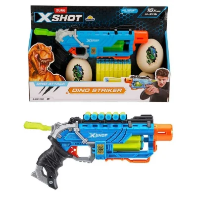 BUĞZ Silah Sünger Atan Dino Attack Dino Striker S1 16 Mermi
