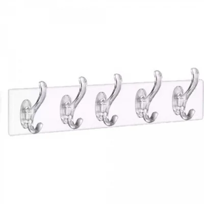 BUĞZ Silikon 5 Kollu Şeffaf Yapışkan Askı Bx40