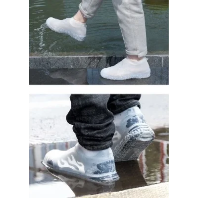  Silikon Ayakkabı Kılıfı Kaymaz Su Kir Geçirmez  M Beden Beyaz - Stokta Olan Renk Gönderilir