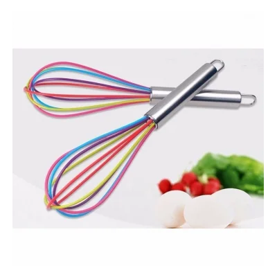 BUĞZ Silikon Çırpıcı Metal Saplı Renkli Çırpma Teli