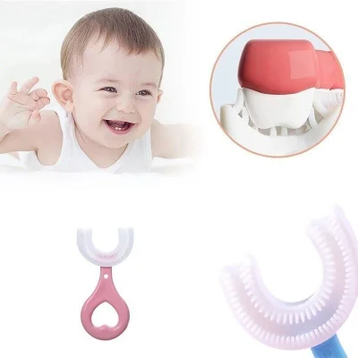 BUĞZ Silikon Çocuk Diş Fırçası Tartar Temizleyici (2-12 Yaş) - Pembe