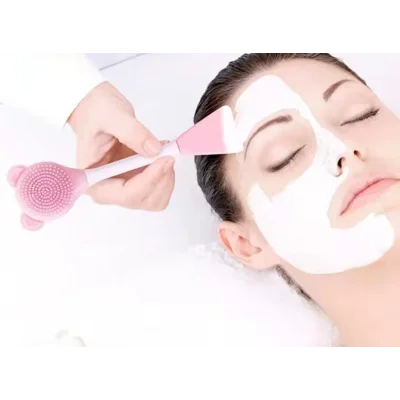 BUĞZ Silikon Yüz Temizleme Fırçası ve Maske Uygulama Spatulası