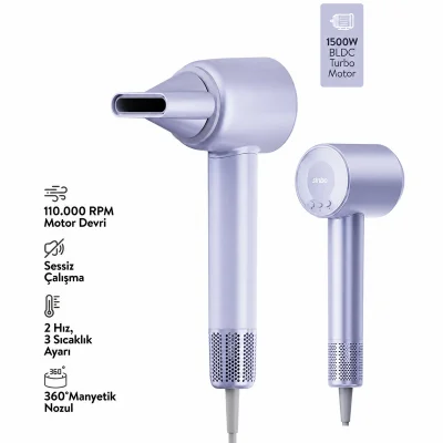 BUĞZ Sinbo Saç Kurutma ve Şekillendirme Makinesi - Mavi Renk - BLDC Turbo Motor