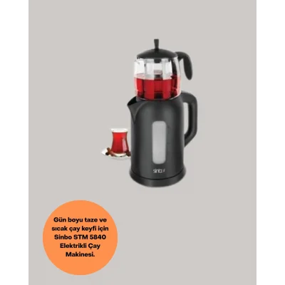 BUĞZ Sinbo STM 5840 Elektrikli Çay Makinesi 1800 Watt 1,7 Litre - Lisinya