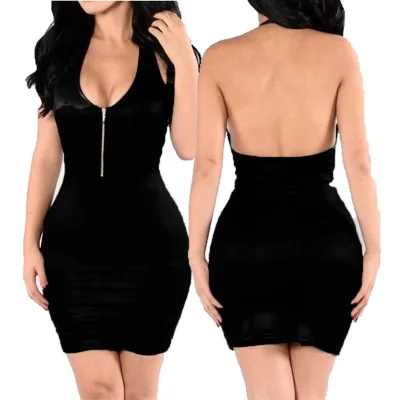 BUĞZ Sırt Dekolteli Kısa Elbise