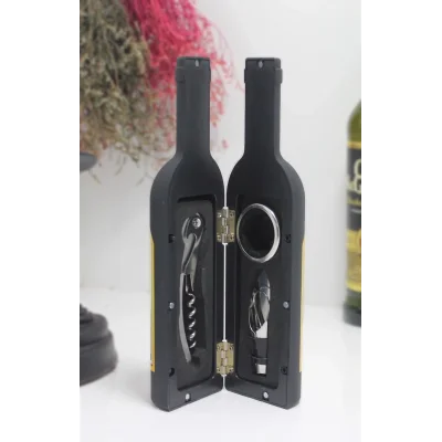 BUĞZ Şişe Tirbuşon Seti Küçük Siyah Alk2630