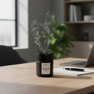 BUĞZ Siyah Cam Küllük