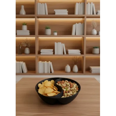 BUĞZ Siyah Çerezlik Kase Seti 4 Adet 3x12 cm