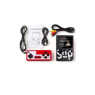 BUĞZ Siyah çift kollu mini atari oyun konsolu bluetooth özellikli oyunlu gamebox - Elektronik
