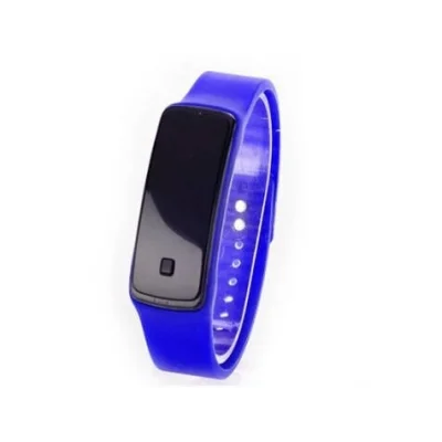 BUĞZ Siyah Ekranlı Led Kol Saati (Mavi)