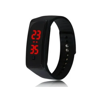 BUĞZ Siyah Ekranlı Led Kol Saati (Siyah)