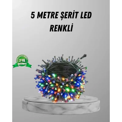 BUĞZ Siyah Kablolu LED Dekor Işık – 50 Ampullü, 8 Farklı Işık Modu, Suya Dayanıklı Tasarım