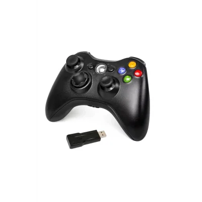BUĞZ Siyah kablosuz joystick PC uyumlu titreşimli oyun kolu Bluetooth bağlantılı - Elektronik