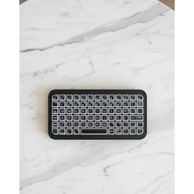 BUĞZ Siyah Kablosuz Mini RGB Işıklı Klavye Bluetooth 5.2 İnce Tasarım