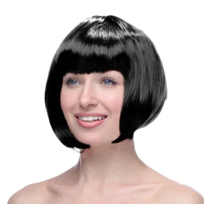 BUĞZ Siyah Renk Küt Peruk Saç