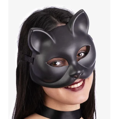  Siyah Renk Lüks Kedi Maskesi 12x13 cm