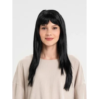 BUĞZ Siyah Renk Uzun Parti Peruğu