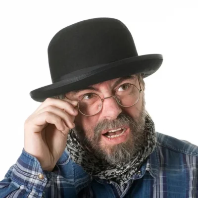 BUĞZ Siyah Renk Yetişkin Boy Retro Bowler Derby Şapkası 58 Cm - Lisinya