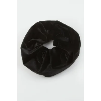 BUĞZ Siyah Renkli Kadife Simit Toka 8 cm