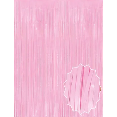  Soft Pembe Püsküllü Kapı Perdesi