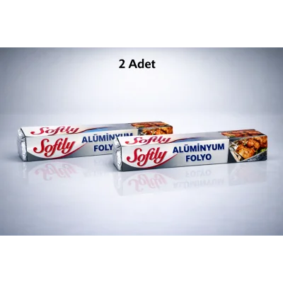 BUĞZ Softy Alüminyum Folyo 3,5 Metre Mutfak Folyosu Isıya Dayanıklı Gıda Saklama ve Fırın Folyosu 2 Adet
