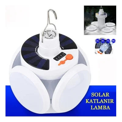 BUĞZ Solar 5 Kanatlı Kamp Lambası Bx40