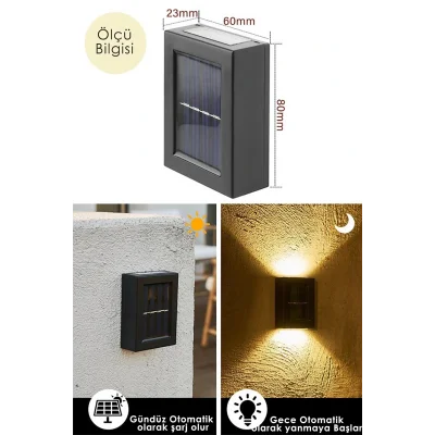 BUĞZ Solar Aplik Çift Taraflı Lamba