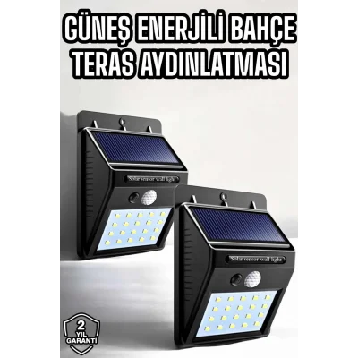  Solar Güneş Enerji Panelli Sensörlü Lamba Enerji Tasarruflu