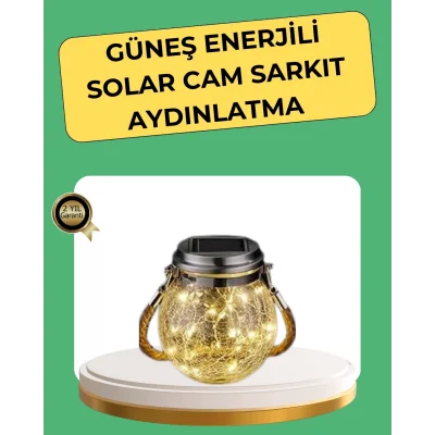 BUĞZ Solar Güneş Enerjili Dekoratif Cam Lamba