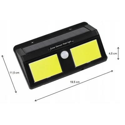BUĞZ Solar Güneş Enerjili Sensörlü 96 Cob Led Aplik Duvar Tipi Led Lamba ( BUĞZ )