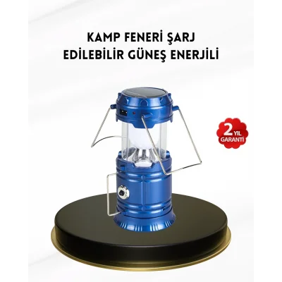 BUĞZ Solar Kamp Lambası Kızak Sistemli Şarjlı Taşınabilir Doğa Yürüyüşü Işığı