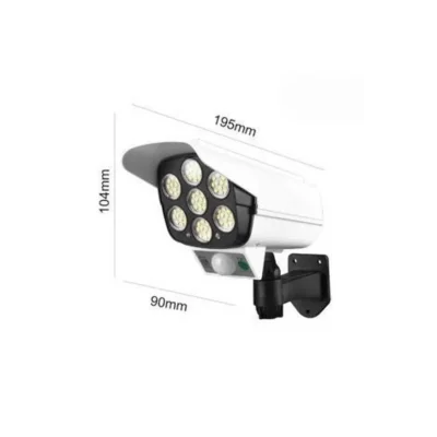  Solar Lamba Kamera Görünümlü Duvar Lambası Dönebilen Bahçe Aydınlatması