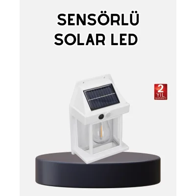 BUĞZ Solar Sensörlü Dış Mekan Lamba 3 Işık Modlu ve IP65 Dayanıklı