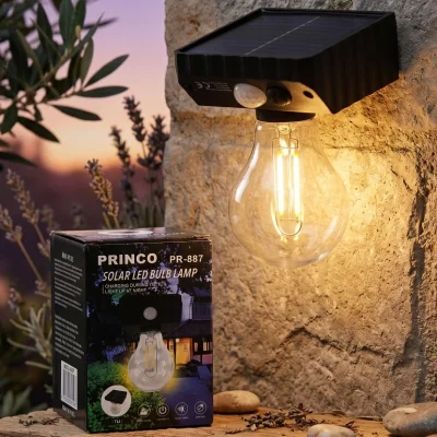 BUĞZ Solar Sensörlü LED Ampul Lamba - Güneş Enerjili - Dış Mekan Aydınlatma