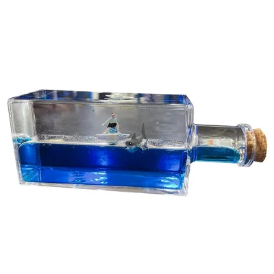 BUĞZ Sörfçü Figürlü Şişe İçinde Batmayan Gemi