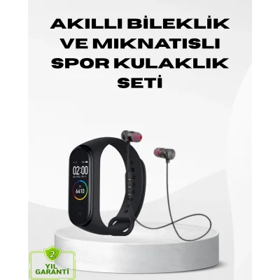 BUĞZ Spor Bileklik + Kablosuz Bluetooth Kulaklık Fitness Seti