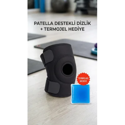 BUĞZ Sporcu Dizliği Çapraz Bağ Destekli Termojel Hediyeli Medikal Korsesi