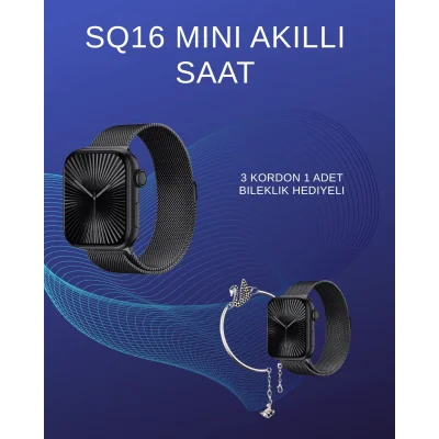  SQ-16 Mini Series 10 Akıllı Saat | Spor Modları, Bildirim ve Müzik Kontrolü