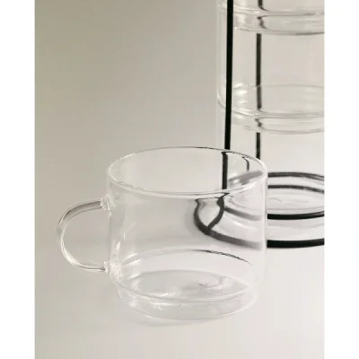 BUĞZ Standlı Borosilikat 4lü Fincan Seti