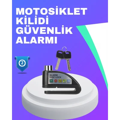  Su Geçirmez Alarm Disk Kilidi Motosiklet Scooter Bisiklet Güvenlik