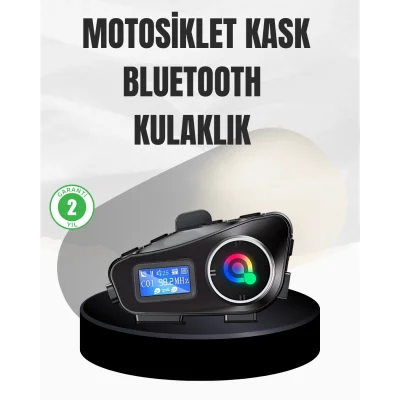  Su Geçirmez Bluetooth 5.3 Kask Kulaklığı 1000mAh Bataryalı