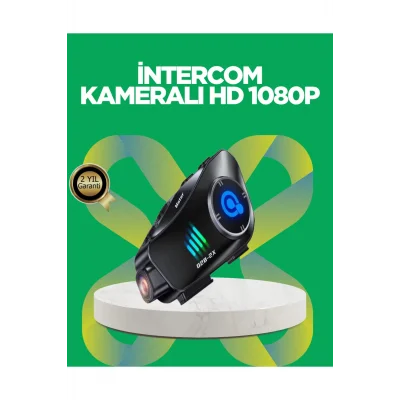 BUĞZ Su Geçirmez Bluetooth Kask Kulaklık ve 1080P Kamera Özellikli Motosiklet Interkom Sistemi
