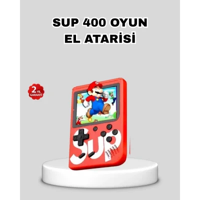BUĞZ SUP Retro El Konsolu – 500 Oyun, 2 Oyunculu, 3 İnç Ekran, Taşınabilir Şarjlı Atari