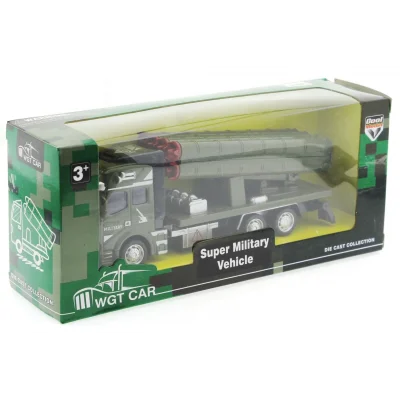  Sürtmeli Die Cast Metal Roketatar Rampalı Askeri Kamyon