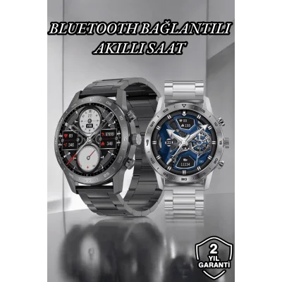  Suya Dayanıklı Dokunmatik Akıllı Saat Bluetooth 5.0, Sesli Asistan ve Sağlık Takibi