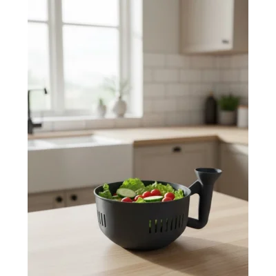 BUĞZ Süzgeçli Hazneli Sebze Yıkama Kabı Pratik ve Dayanıklı Mutfak Yardımcısı