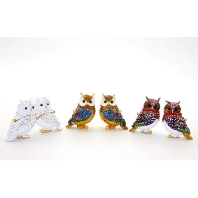 BUĞZ Swaroski 2li Baykuş Alk2035