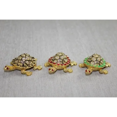 BUĞZ Swaroski Minik Kaplumbağa Figürü Alk3867