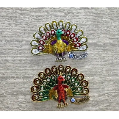 BUĞZ Swaroski Tavuskuşu Magnet Alk3852